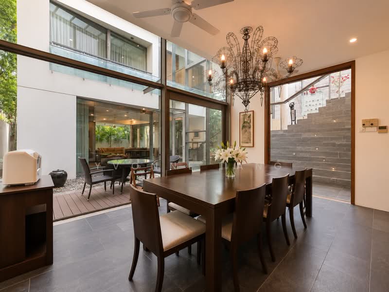 ❤️ Designer Bungalow Near Botanic Gardens ❤️ Elevated, 1KM SCGS ❤️, Berrima, Camborne, Harlyn, Trevose, 5 Bedrooms, 6,000 sqft, Bungalow House For Sale, by Yvonne Tang, 500165857 - Dining Room - PropertyGuru.com.sg