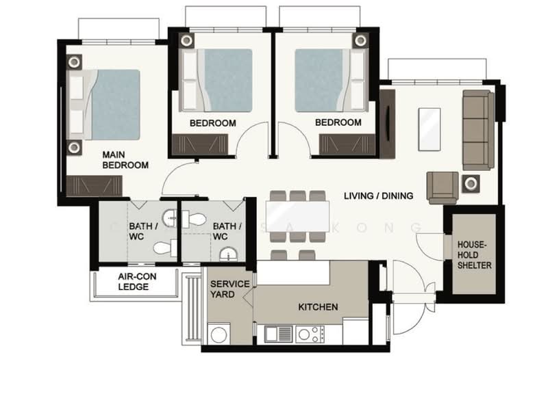 110A Bidadari Park Drive, 110A Bidadari Park Drive, 3 Bedrooms, 1,001 sqft, HDB Flat For Sale, by Charissa Kong, 500165932 - PropertyGuru.com.sg