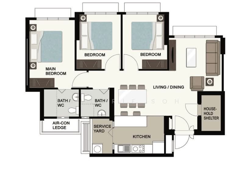 110A Bidadari Park Drive, 110A Bidadari Park Drive, 3 Bedrooms, 1,001 sqft, HDB Flat For Sale, by Vallerie Soh, 500165957 - PropertyGuru.com.sg