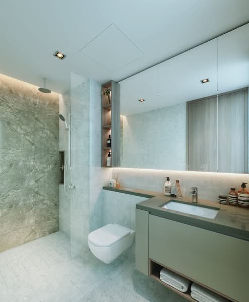 New Launch Thomson Area, , 3 Bedrooms, 904 sqft, Condominium For Sale, by Xinyi Ho 何欣倚, 500166007 - Bathroom - PropertyGuru.com.sg