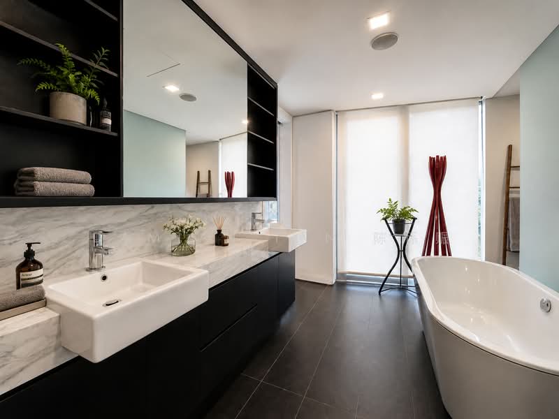 ⭐️1 KM TO SINGAPORE CHINESE GIRLS' PRIMARY SCH | NEAR STEVENS MRT STATION & MARKET | RARE DETACHED⭐️, Berrima Road University Bahasa Seni Ilmu Sejarah Tempua Kheam Hock Trevose Camborne Narooma Dalkeith Harlyn Unggas Merryn Shelford Watten Hillcrest Harom Setangkai Duke's Queen's King's Princess Wales Prince Duchess Coronation Greenwood Vanda Linden, 5 Bedrooms, 6,500 sqft, Detached House For Sale, by Damian Tan 陈係赈, 500166070 - Bathroom - PropertyGuru.com.sg