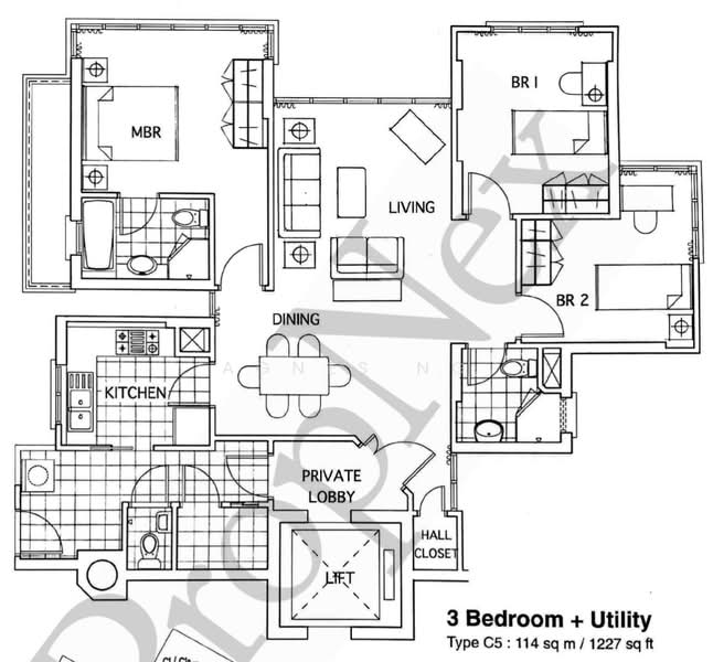 The Mayfair, 1 Jurong East Street 32, 3 Bedrooms, 1,227 sqft, Condominium For Rent, by Agnes Ng, 500166078 - PropertyGuru.com.sg