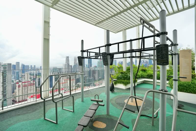 One Pearl Bank, 1 Pearl Bank, Studio, 431 sqft, Condominium For Sale, by Robin Tan, 500166129 - Outdoor Fitness at Level 39 - PropertyGuru.com.sg
