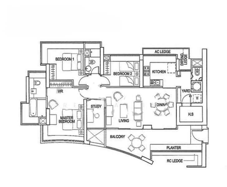 Twin Regency, 26 Kim Tian Road, 3 Bedrooms, 1,442 sqft, Condominium For Rent, by Regina Lim, 500166157 - PropertyGuru.com.sg