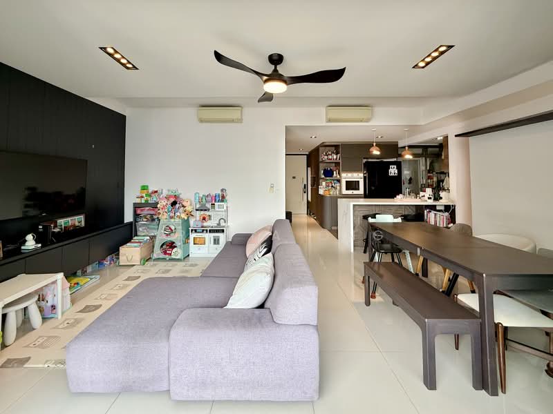 The Topiary, 25 Fernvale Lane, 3 Bedrooms, 1,335 sqft, Executive Condominium For Rent, by Tricia Ong, 500166166 - Living Room - PropertyGuru.com.sg