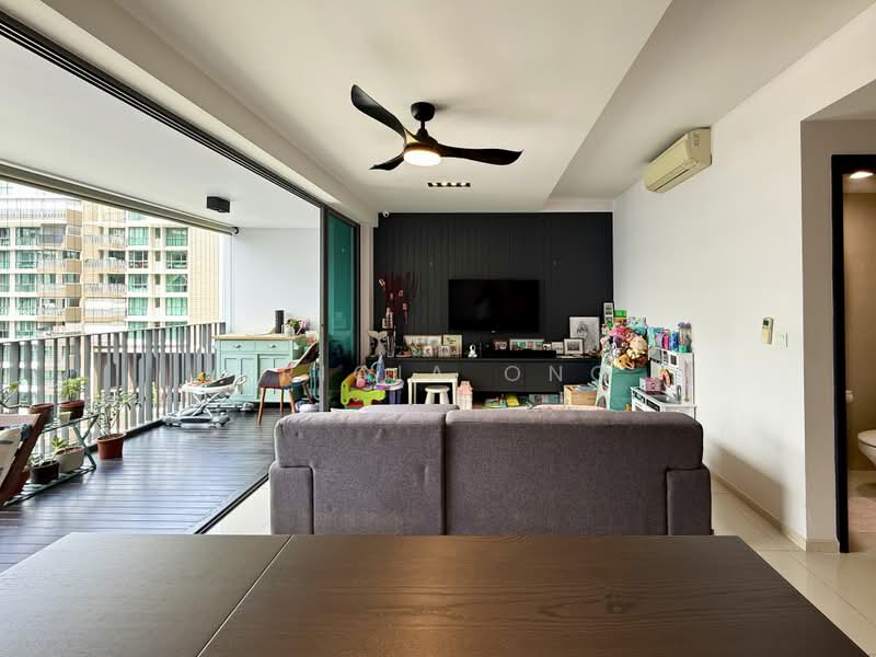 The Topiary, 25 Fernvale Lane, 3 Bedrooms, 1,335 sqft, Executive Condominium For Rent, by Tricia Ong, 500166166 - Living Room - PropertyGuru.com.sg