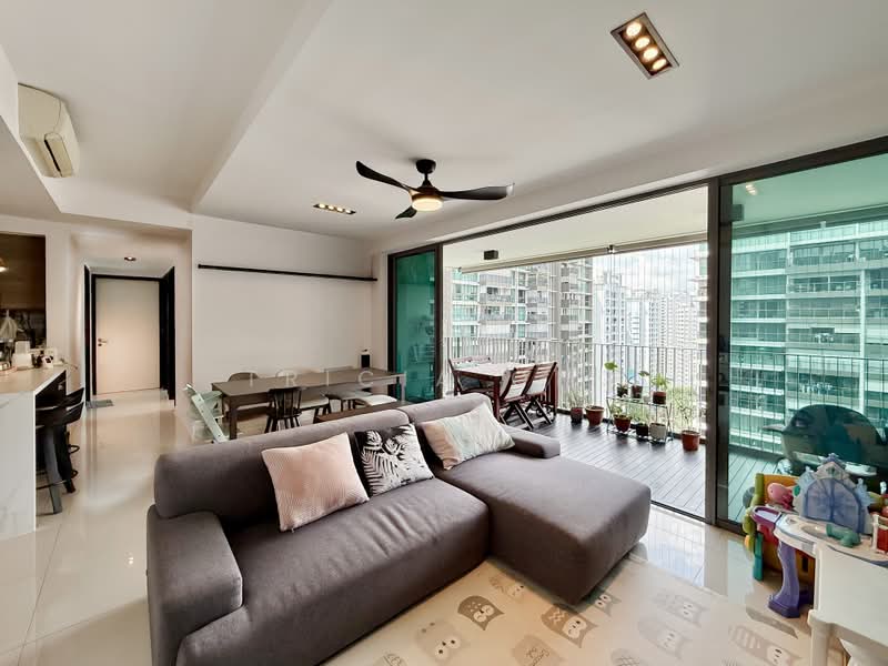 The Topiary, 25 Fernvale Lane, 3 Bedrooms, 1,335 sqft, Executive Condominium For Rent, by Tricia Ong, 500166166 - Living Room - PropertyGuru.com.sg