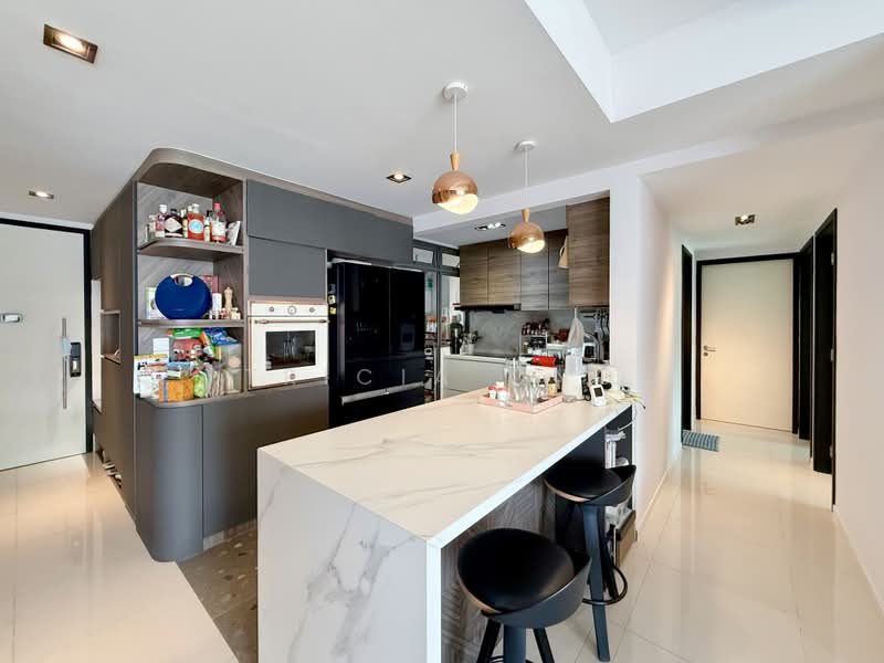 The Topiary, 25 Fernvale Lane, 3 Bedrooms, 1,335 sqft, Executive Condominium For Rent, by Tricia Ong, 500166166 - Kitchen - PropertyGuru.com.sg