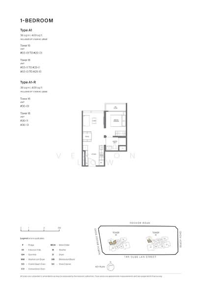 Midtown Modern, 16 Tan Quee Lan Street, 1 Bedroom, 474 sqft, Condominium For Sale, by Vernon Low, 500166230 - A1 - PropertyGuru.com.sg
