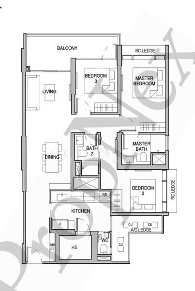 Sceneca Residence, Tanah Merah Kechil Link, 3 Bedrooms, 1,163 sqft, Condominium For Sale, by Terence Tang, 500166435 - PropertyGuru.com.sg
