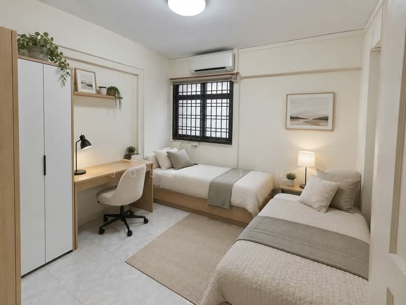 701 Woodlands Drive 40, 701 Woodlands Drive 40, 3 Bedrooms, 1,097 sqft, HDB Flat For Sale, by Joseph Tan, 500166671 - Bedroom - Ai enhanced photo  - PropertyGuru.com.sg