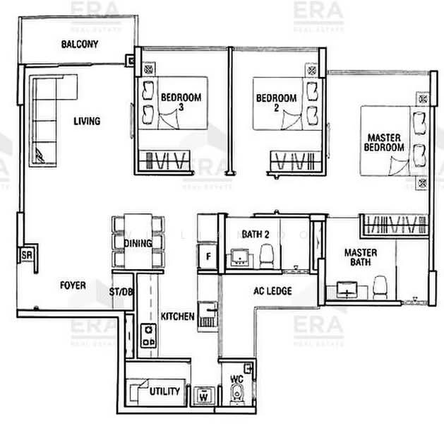 Esparina Residences, 115 Compassvale Bow, 3 Bedrooms, 1,066 sqft, Executive Condominium For Rent, by William Oo, 500166834 - PropertyGuru.com.sg