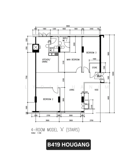 419 Hougang Avenue 8, 419 Hougang Avenue 8, 3 Bedrooms, 1,130 sqft, HDB Flat For Sale, by Lydia Hanim, 500167052 - PropertyGuru.com.sg