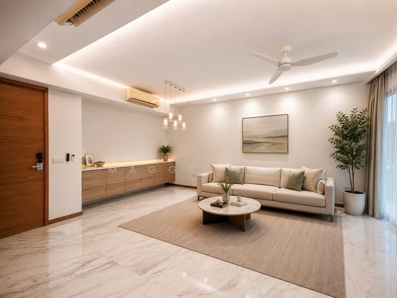 The Sound, 543 East Coast Road, 3 Bedrooms, 1,249 sqft, Condominium For Rent, by Maggie Sim, 500167057 - Living Room - PropertyGuru.com.sg