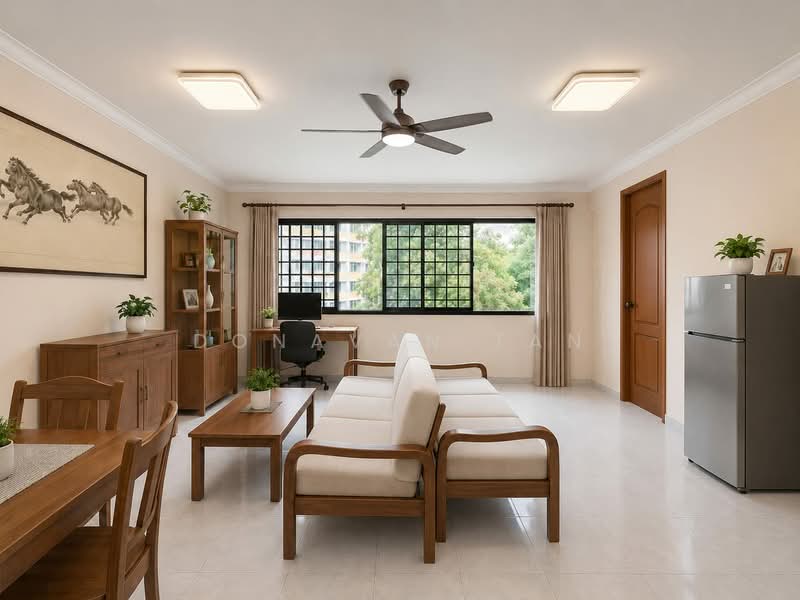 407 Serangoon Avenue 1, 407 Serangoon Avenue 1, 3 Bedrooms, 1,119 sqft, HDB Flat For Sale, by Donavan Tan, 500167103 - Living Room - PropertyGuru.com.sg