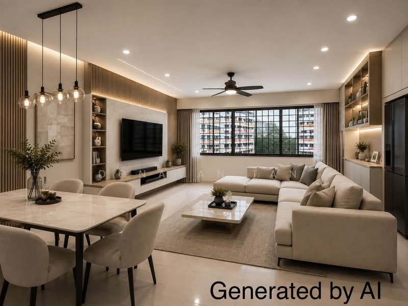407 Serangoon Avenue 1, 407 Serangoon Avenue 1, 3 Bedrooms, 1,119 sqft, HDB Flat For Sale, by Donavan Tan, 500167103 - Living Room - PropertyGuru.com.sg