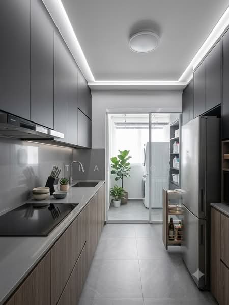 347A Yishun Avenue 11, 347A Yishun Avenue 11, 2 Bedrooms, 721 sqft, HDB Flat For Sale, by Ethan Goh, 500167140 - Kitchen AI Illustration - PropertyGuru.com.sg