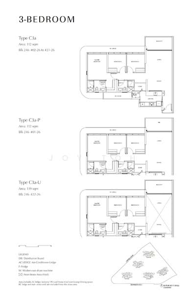 Chuan Park, 246 Lorong Chuan, 3 Bedrooms, 1,206 sqft, Condominium For Sale, by Joy Toh, 500167159 - C3a - PropertyGuru.com.sg
