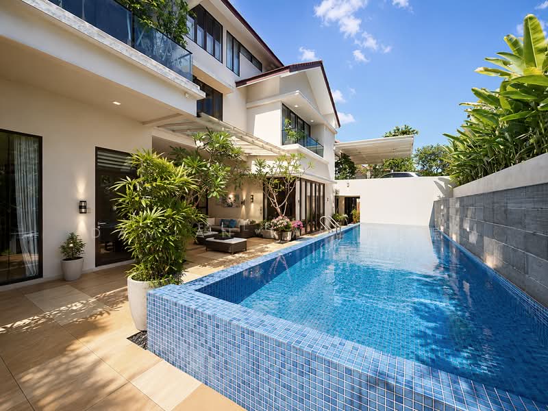 ⭐️ELEGANT DETACHED SANCTUARY @ GCBA RAFFLES PARK | 1 KM OF RGPS | VERY WIDE FRONTAGE | RENOVATED ⭐️, Oriole Crescent Ash Cassia Sunset Pine Linden Vanda Eng Neo Greenmead Greenview Greenpark Hillcrest Watten Shelford Senandong Swiss Club Binjai Kampong Chantek Chee Hoon Camden Kheam Hock Trevose Camborne Narooma Dalkeith Harlyn Berrima Merryn Tudor, 7 Bedrooms, 15,000 sqft, Detached House For Sale, by Damian Tan 陈係赈, 500167216 - Swimming Pool - PropertyGuru.com.sg