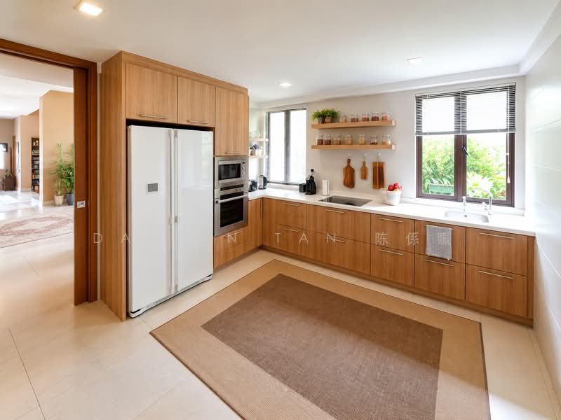 ⭐️ELEGANT DETACHED SANCTUARY @ GCBA RAFFLES PARK | 1 KM OF RGPS | VERY WIDE FRONTAGE | RENOVATED ⭐️, Oriole Crescent Ash Cassia Sunset Pine Linden Vanda Eng Neo Greenmead Greenview Greenpark Hillcrest Watten Shelford Senandong Swiss Club Binjai Kampong Chantek Chee Hoon Camden Kheam Hock Trevose Camborne Narooma Dalkeith Harlyn Berrima Merryn Tudor, 7 Bedrooms, 15,000 sqft, Detached House For Sale, by Damian Tan 陈係赈, 500167216 - Kitchen - PropertyGuru.com.sg