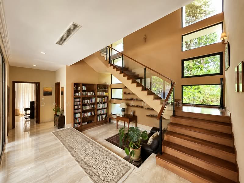 ⭐️ELEGANT DETACHED SANCTUARY @ GCBA RAFFLES PARK | 1 KM OF RGPS | VERY WIDE FRONTAGE | RENOVATED ⭐️, Oriole Crescent Ash Cassia Sunset Pine Linden Vanda Eng Neo Greenmead Greenview Greenpark Hillcrest Watten Shelford Senandong Swiss Club Binjai Kampong Chantek Chee Hoon Camden Kheam Hock Trevose Camborne Narooma Dalkeith Harlyn Berrima Merryn Tudor, 7 Bedrooms, 15,000 sqft, Detached House For Sale, by Damian Tan 陈係赈, 500167216 - Stairs - PropertyGuru.com.sg