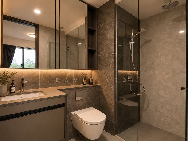 Tembusu Grand, 94 Jalan Tembusu, 2 Bedrooms, 667 sqft, Condominium For Rent, by David Yeo, 500167700 - Bathroom - PropertyGuru.com.sg