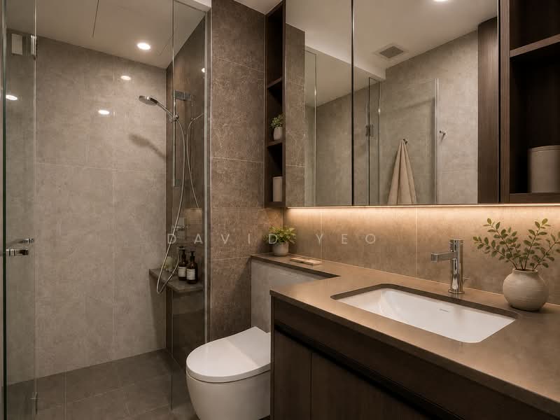 Tembusu Grand, 94 Jalan Tembusu, 2 Bedrooms, 667 sqft, Condominium For Rent, by David Yeo, 500167700 - Bathroom - PropertyGuru.com.sg