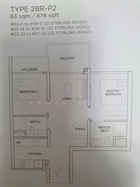 Stirling Residences, 21 Stirling Road, 2 Bedrooms, 678 sqft, Condominium For Rent, by Arvin Kuek, 500167702 - PropertyGuru.com.sg