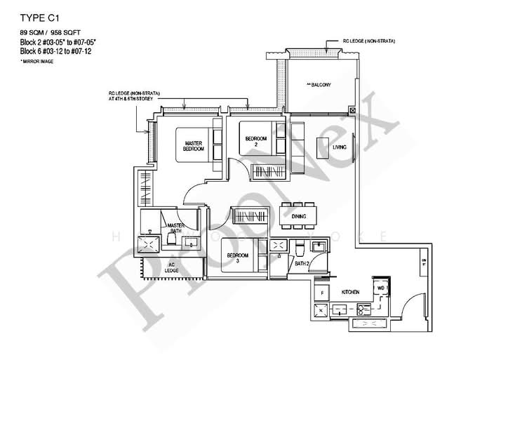 Mayfair Modern, 2 Rifle Range Road, 3 Bedrooms, 958 sqft, Condominium For Sale, by Ho Woon Yoke, 500167816 - PropertyGuru.com.sg