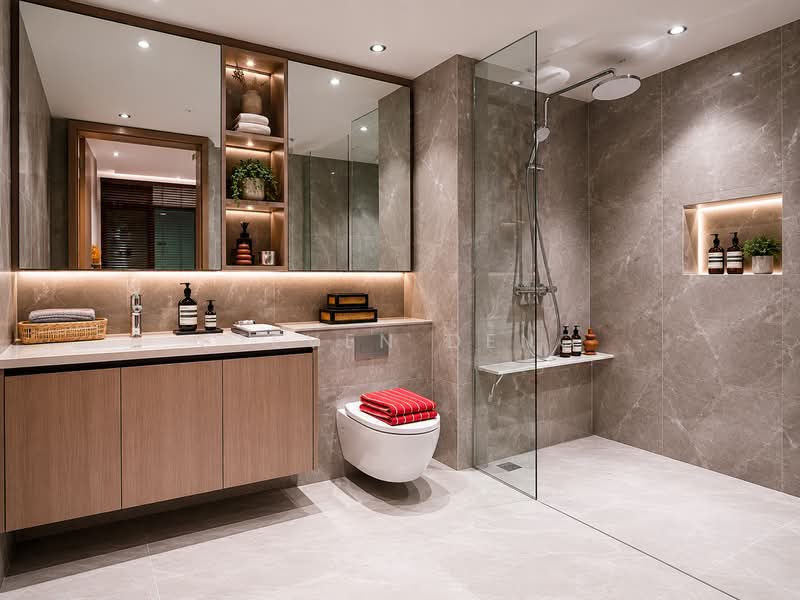 PARKTOWN Residence, Tampines Street 62, 4 Bedrooms, 1,496 sqft, Condominium For Sale, by Steven Deng, 500168000 - Bathroom - PropertyGuru.com.sg