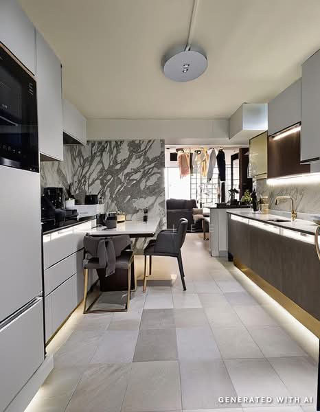 328 Tah Ching Road, 328 Tah Ching Road, 3 Bedrooms, 1,109 sqft, HDB Flat For Sale, by Ray Lee, 500168028 - Transformed Kitchen - PropertyGuru.com.sg