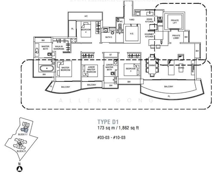 Hallmark Residences, 17 Ewe Boon Road, 4 Bedrooms, 1,862 sqft, Condominium For Sale, by Allen Gong, 500168069 - PropertyGuru.com.sg