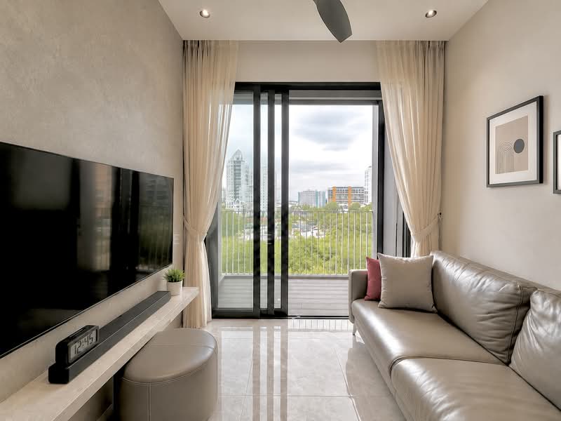 The Garden Residences, 1 Serangoon North View, 1 Bedroom, 452 sqft, Condominium For Sale, by Eileen Fu, 500168091 - Living Room - PropertyGuru.com.sg