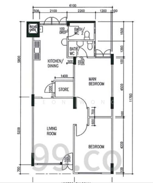 105 Gangsa Road, 105 Gangsa Road, 2 Bedrooms, 688 sqft, HDB Flat For Sale, by Leon Wong, 500168116 - PropertyGuru.com.sg