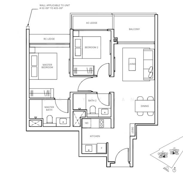 AMO Residence, 23 Ang Mo Kio Rise, 2 Bedrooms, 743 sqft, Condominium For Rent, by Jian Yee Tan, 500168123 - PropertyGuru.com.sg