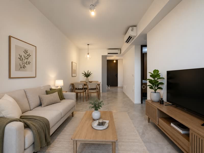 AMO Residence, 21 Ang Mo Kio Rise, 2 Bedrooms, 743 sqft, Condominium For Rent, by Shaarlyn Yeow, 500168124 - Living Room - PropertyGuru.com.sg
