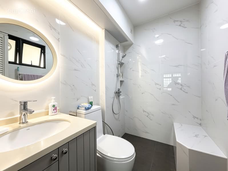 28C Dover Crescent, 28C Dover Crescent, 3 Bedrooms, 1,023 sqft, HDB Flat For Sale, by Wesley Yuen, 500168393 - Master Bathroom - PropertyGuru.com.sg
