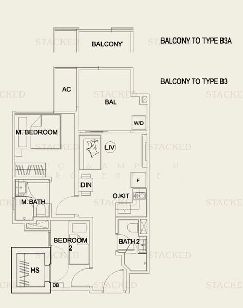 Uptown @ Farrer, 2 Perumal Road Singapore, 2 Bedrooms, 538 sqft, Apartment For Sale, by BETTY, 500168451 - PropertyGuru.com.sg