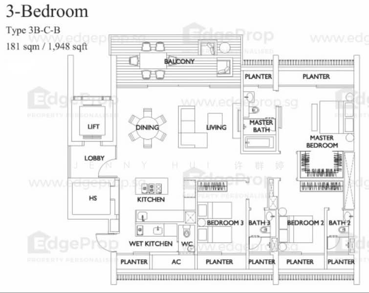 Goodwood Residence, 263 Bukit Timah Road, 3 Bedrooms, 1,948 sqft, Condominium For Sale, by Jenny Hui 许群婷, 500168722 - PropertyGuru.com.sg