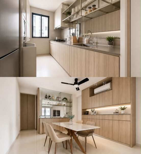 High Park Residences, 27 Fernvale Road, 4 Bedrooms, 1,227 sqft, Condominium For Sale, by Johnathan Lim, 500168830 - Kitchen - PropertyGuru.com.sg