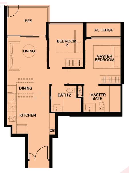 Kingsford Waterbay, 84 Upper Serangoon View, 2 Bedrooms, 689 sqft, Condominium For Sale, by Shibani Banerjee, 500168871 - PropertyGuru.com.sg