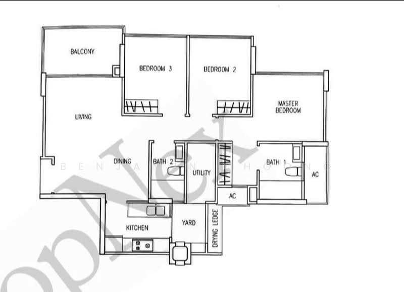 The Tampines Trilliant, 21 Tampines Central 7, 3 Bedrooms, 1,001 sqft, Executive Condominium For Rent, by Benjamin Choong, 500169036 - PropertyGuru.com.sg