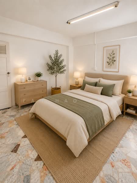 37 Bedok South Avenue 2, 37 Bedok South Avenue 2, 3 Bedrooms, 904 sqft, HDB Flat For Sale, by Fan Hao Ang, 500169082 - AI Rendering Bedroom - PropertyGuru.com.sg
