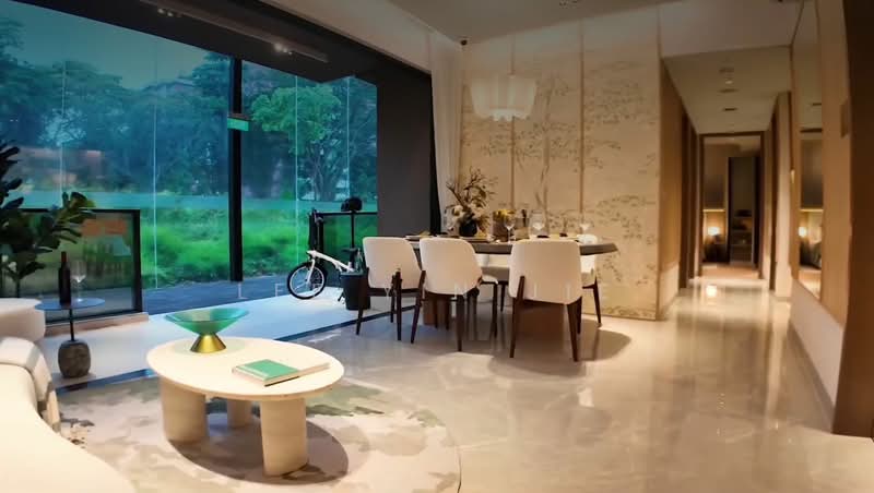 Rare loft 2B2B penthouse 4 min walk to Lentor MRT and within 1km to CHIJ St Nicholas, , 2 Bedrooms, 732 sqft, Condominium For Sale, by Lee Yin Jie, 500169116 - Living Room - PropertyGuru.com.sg