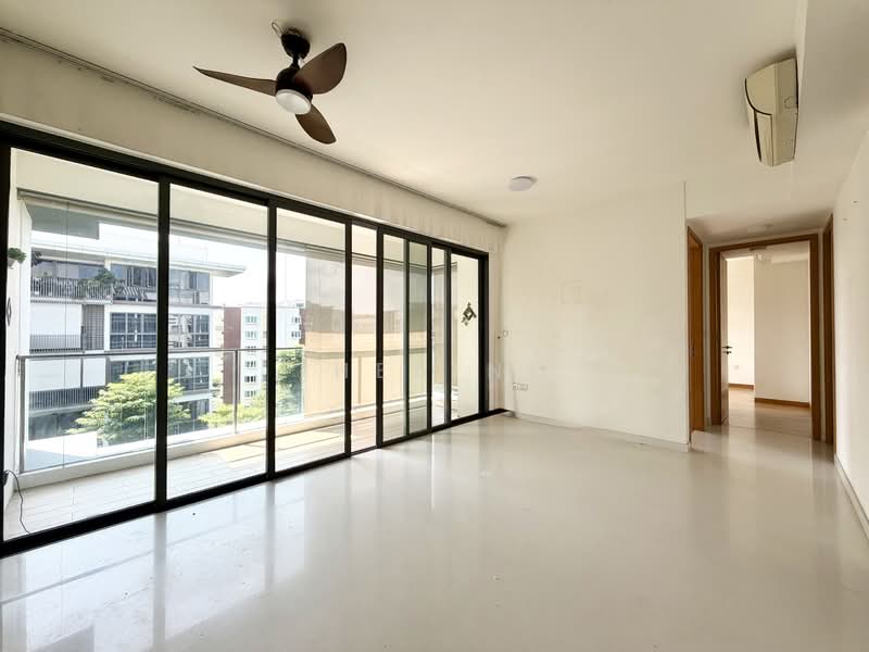 Hedges Park Condominium, 77 Flora Drive, 2 Bedrooms, 764 sqft, Condominium For Rent, by Thea Ng, 500169275 - Living/Dining with landscape balcony - PropertyGuru.com.sg