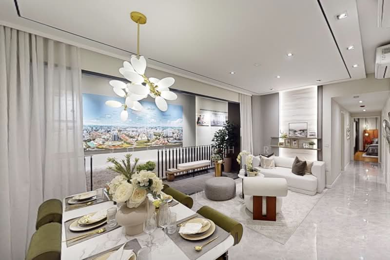 1KM TO HONG WEN PRI ⭐️ FREEHOLD, , 3 Bedrooms, 1,195 sqft, Condominium For Sale, by Joell Kher, 500169331 - Living Room - PropertyGuru.com.sg