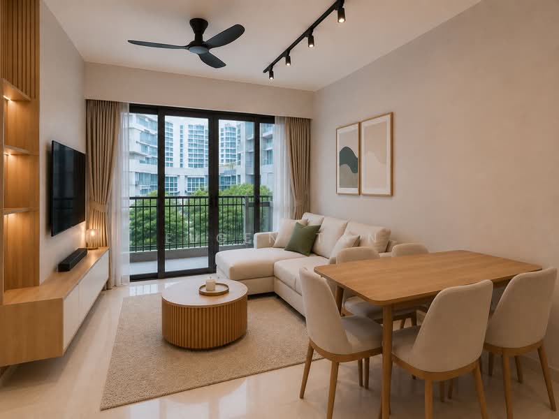 H2O Residences, 32 Fernvale Link, 2 Bedrooms, 883 sqft, Condominium For Sale, by Eugen Tan, 500169344 - Living Room - PropertyGuru.com.sg