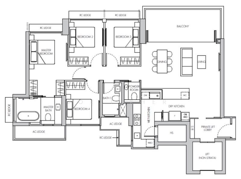 1 MIN TO MRT ⭐️ WITHIN 1KM TO PEI HWA, , 4 Bedrooms, 1,593 sqft, Condominium For Sale, by Joell Kher, 500169376 - PropertyGuru.com.sg