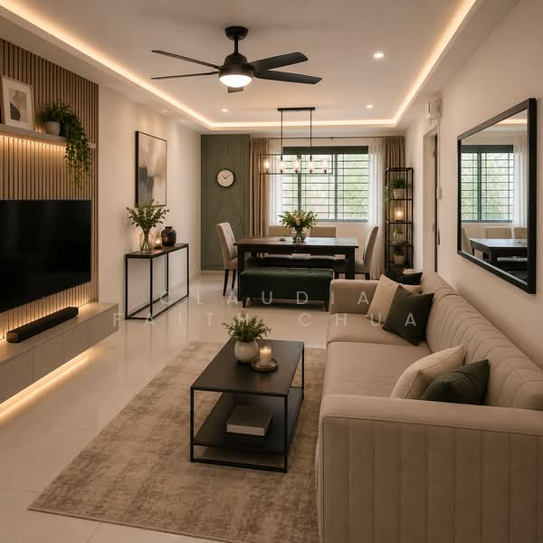 4 Room HDB Near Marsiling MRT, 154 Woodlands Street 13, 3 Bedrooms, 1,001 sqft, HDB Flat For Sale, by Claudia Faith Chua, 500169401 - Living Room - PropertyGuru.com.sg