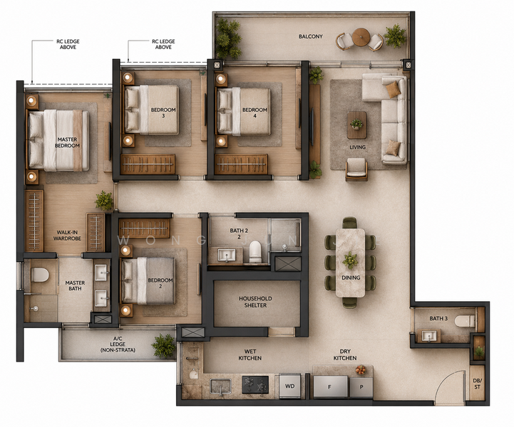 Lentor Mansion, 62 Lentor Gardens, 4 Bedrooms, 1,227 sqft, Condominium For Sale, by Wong Jun Jie, 500169410 - PropertyGuru.com.sg